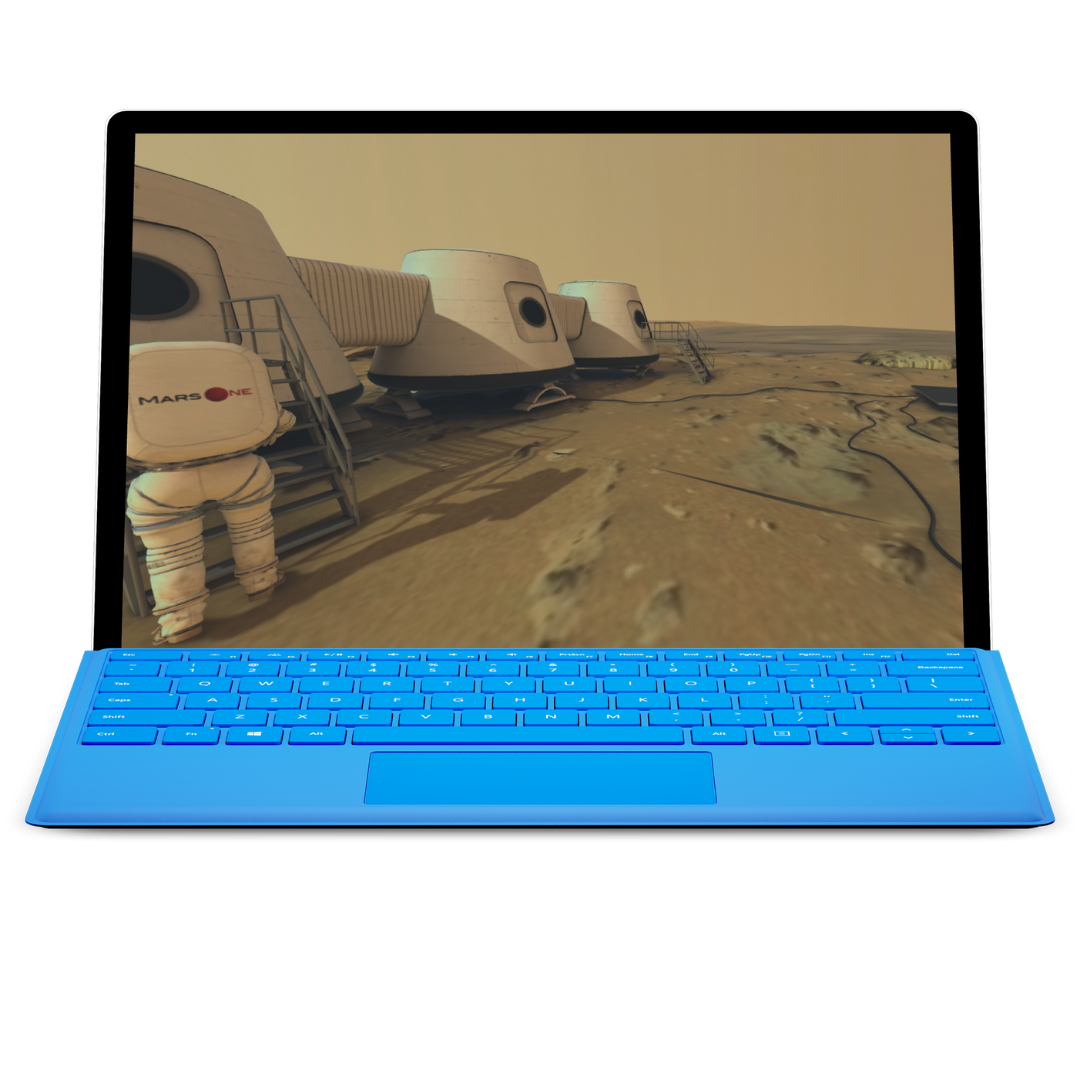 astronaut explores the surface of the moon in a virtual reality experience
